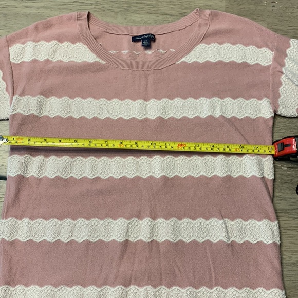 American Eagle Pink and Cream Striped Sweater 🤍💘 - Picture 5 of 7